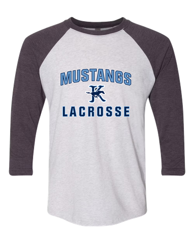 Kingwood Mustangs Lacrosse Men's Baseball T-Shirt