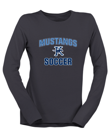Kingwood Mustangs Soccer #1 Women's LS T-Shirt