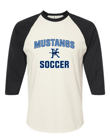 Kingwood Mustangs Soccer #1 Men's Baseball T-Shirt