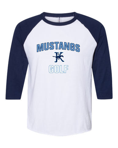 Kingwood Mustangs Golf Women's Baseball T-Shirt