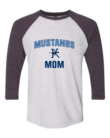 Kingwood Mustangs Mom Women's Baseball T-Shirt