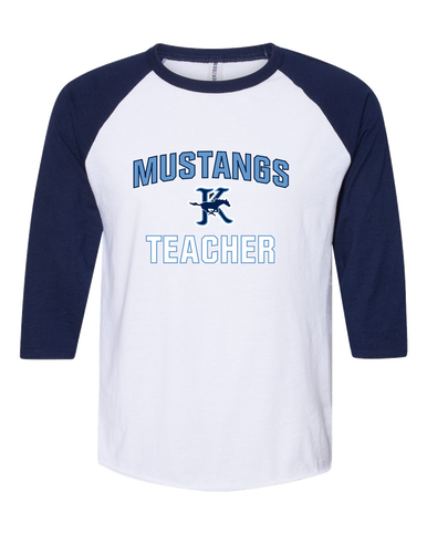 Kingwood Mustangs Teacher Women's Baseball T-Shirt