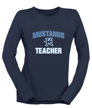 Kingwood Mustangs Teacher Women's Premium LS T-Shirt