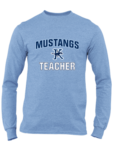Kingwood Mustangs Teacher Men's LS T-Shirt