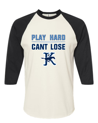 Kingwood Mustangs Play Hard, Can't Lose Women's Baseball T-Shirt