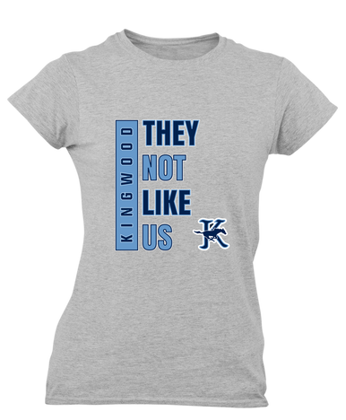 Kingwood Mustangs They Not Like Us #1 Women's Premium SS T-Shirt