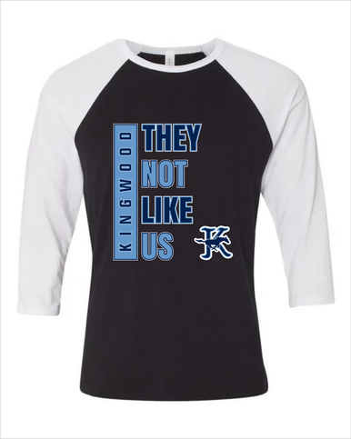 Kingwood Mustangs They Not Like Us #1 Women's Baseball T-Shirt