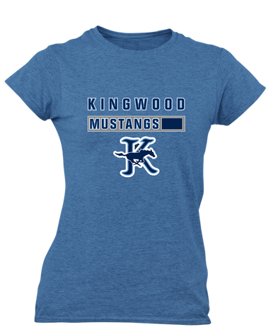 Kingwood Mustangs Mascot #7 Women's Premium SS T-Shirt