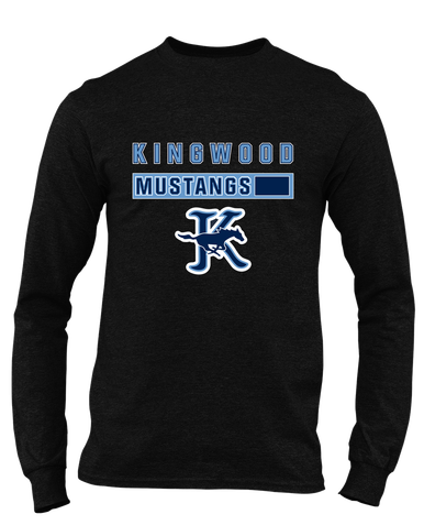Kingwood Mustangs Mascot #7 Men's LS T-Shirt