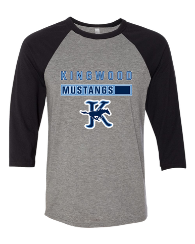 Kingwood Mustangs Mascot #7 Women's Baseball T-Shirt