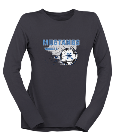 Kingwood Mustangs Soccer #2 Women's Premium LS T-Shirt