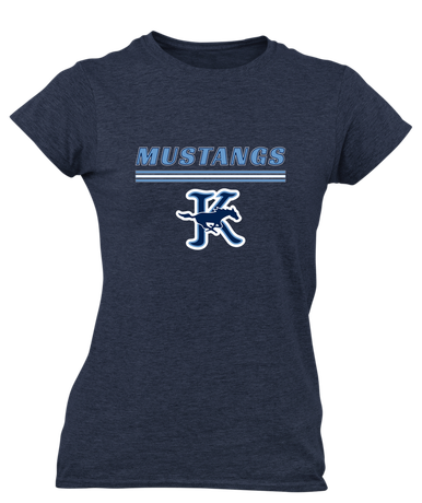 Kingwood Mustangs Mascot #8 Women's Premium SS T-Shirt