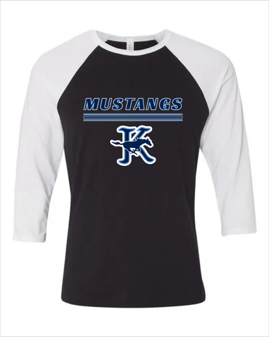 Kingwood Mustangs Mascot #8 Men's Baseball T-Shirt