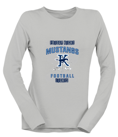 Kingwood Mustangs Football #6 Women's Premium LS T-Shirt