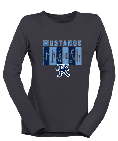 Kingwood Mustangs Band # 2 Women's LS T-Shirt