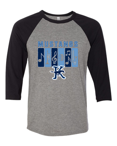 Kingwood Mustangs Band # 2 Women's Baseball T-Shirt