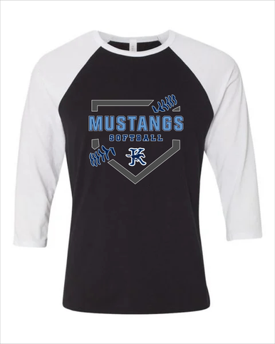 Kingwood Mustangs Softball #2 Women's Baseball T-Shirt