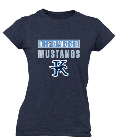 Kingwood Mustangs Mascot #9 Women's SS T-Shirt