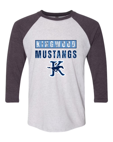 Kingwood Mustangs Mascot #9 Women's Baseball T-Shirt