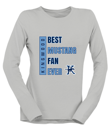 Kingwood Mustangs Best Mustang Fan Women's Premium LS T-Shirt