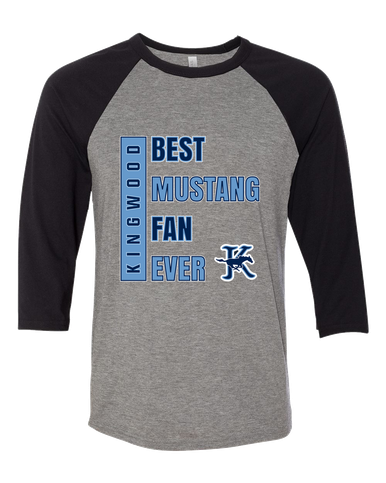Kingwood Mustangs Best Mustang Fan Women's Baseball T-Shirt