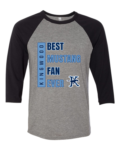Kingwood Mustangs Best Mustang Fan Men's Baseball T-Shirt