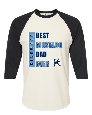Kingwood Mustangs Best Mustang Dad Men's Baseball T-Shirt
