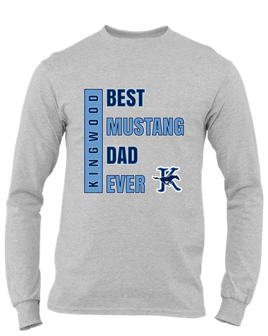 Kingwood Mustangs Best Mustang Dad Men's LS T-Shirt