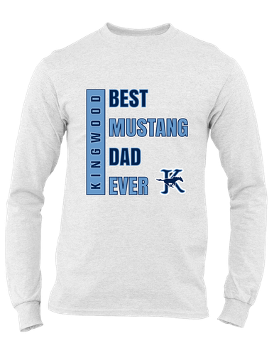 Kingwood Mustangs Best Mustang Dad Men's Premium LS T-Shirt