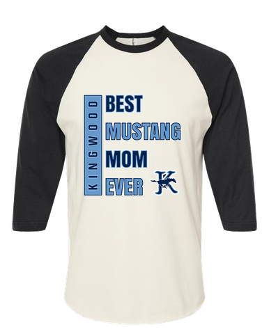 Kingwood Mustangs Best Mustang Mom Women's Baseball T-Shirt