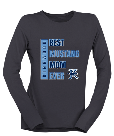 Kingwood Mustangs Best Mustang Mom Women's LS T-Shirt