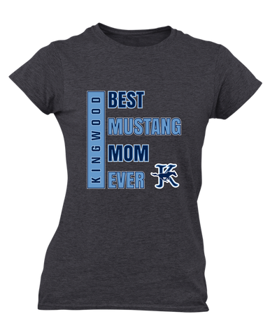 Kingwood Mustangs Best Mustang Mom Women's Premium SS T-Shirt