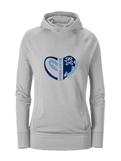 Kingwood Mustangs Heart Football Women's Hoodie