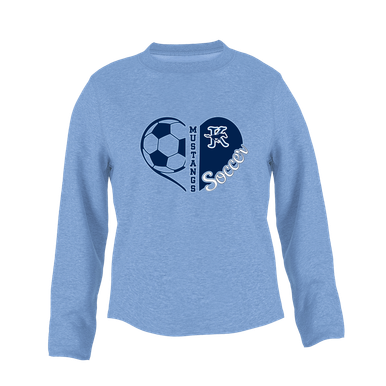Kingwood Mustangs Heart Soccer Women's Sweatshirt