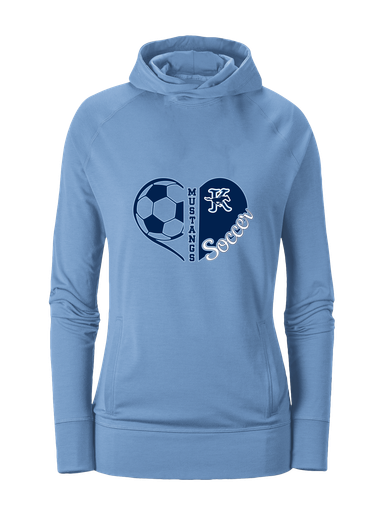 Kingwood Mustangs Heart Soccer Women's Hoodie