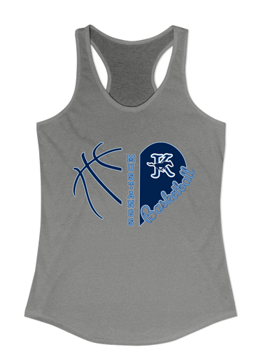 Kingwood Mustangs Heart Basketball Women's Tank Top