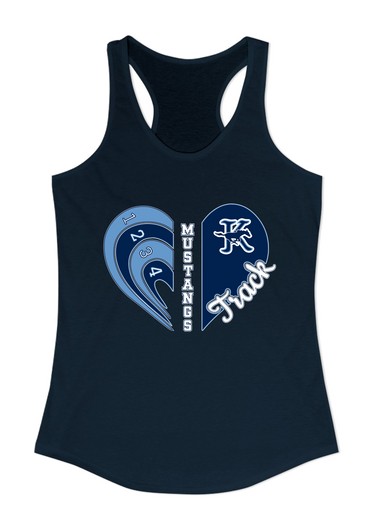 Kingwood Mustangs Heart Track Women's Tank Top