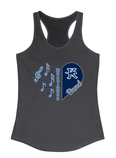 Kingwood Mustangs Heart Band Women's Tank Top