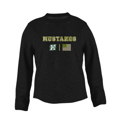 Richard King Mustangs Camo Flag Women's Sweatshirt