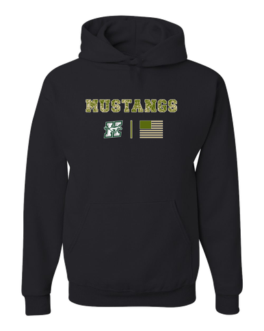 Richard King Mustangs Camo Flag Men's Premium Hoodie