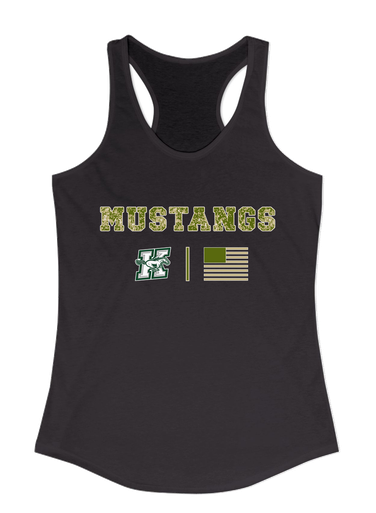 Richard King Mustangs Camo Flag Women's Tank Top
