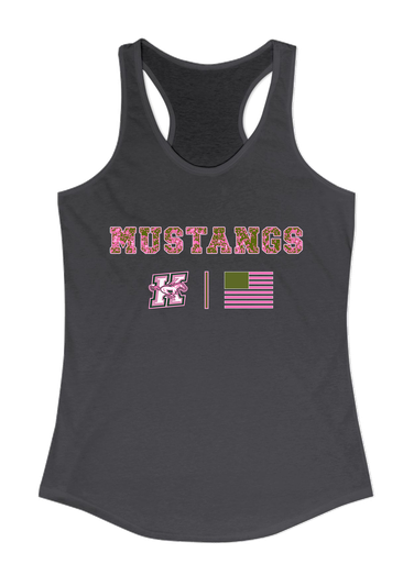 Richard King Mustangs Pink Camo Flag Women's Tank Top