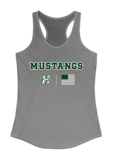 Richard King Mustangs Team Colors Flag Women's Tank Top