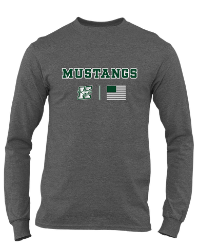 Richard King Mustangs Team Colors Flag Men's Premium LS T-Shirt
