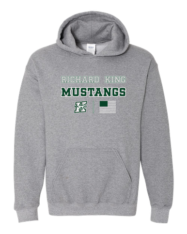 Richard King Mustangs Spirit Flag Men's Hoodie