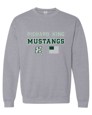 Richard King Mustangs Spirit Flag Men's Sweatshirt