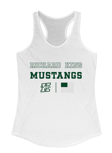 Richard King Mustangs Spirit Flag Women's Tank Top