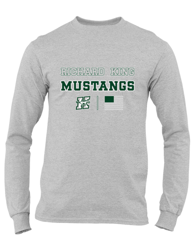 Richard King Mustangs Spirit Flag Men's Premium LS T-Shirt