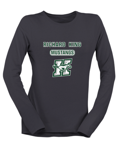 Richard King Mustangs Mascot #3 Women's LS T-Shirt