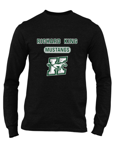 Richard King Mustangs Mascot #3 Men's LS T-Shirt